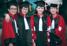 Unconventional Paths to Success: Stories of Breaking the Mold and Finding Fulfillment man and women wearing red and black academic gowns and black mortar boards