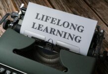 Lifelong Learning: The Path to Continuous Personal Growth a typewriter with the word long life learning on it