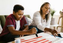 What are the 9 Qualities of Mindfulness? a woman and a boy painting together