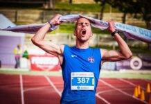 How Failure Built a Champion man ripping finish line strap